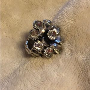 Silver flower ring